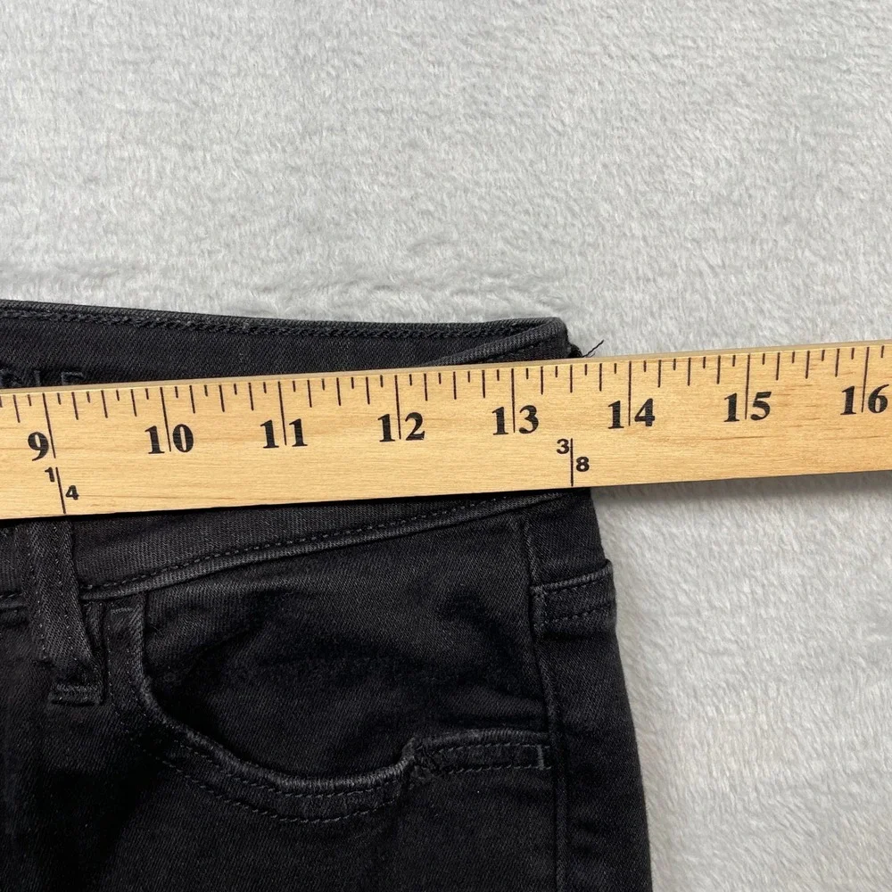 American Eagle Super Hi-Rise Jegging Womens 4 Black Distressed Ripped Next Level